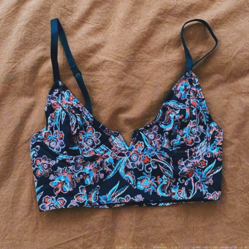Free People Intimately bralette printed size Small S floral